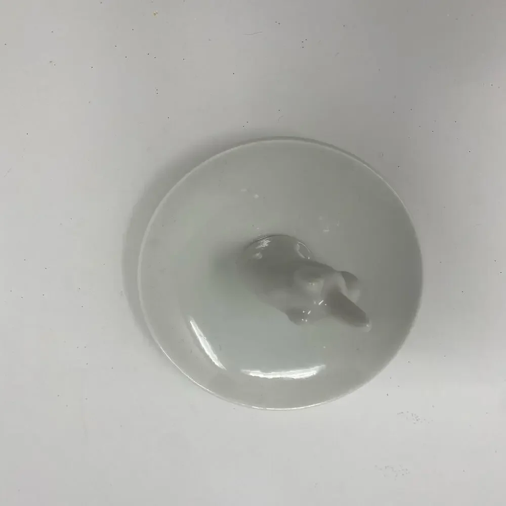 Unicorn white ceramic ring dish